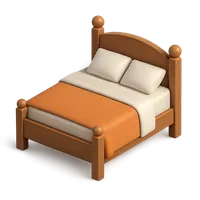 3D isometric icon of Bed