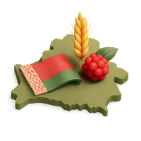 3D isometric icon of Belarus