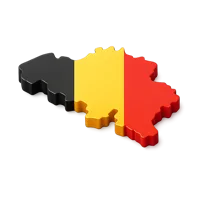 Belgium isometric 3D icon for travel maps, geography content, and country selection interfaces