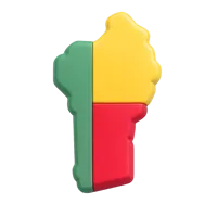 Benin front-facing 3D UI icon in a premium non-isometric style for travel, geography, and country selection interfaces.