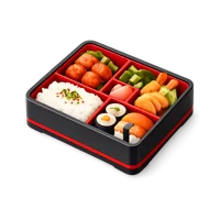 Isometric 3D Bento Box icon for free download, ideal for Japanese food, lunch box, and meal prep visuals.