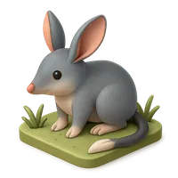 3D isometric icon of Bilby