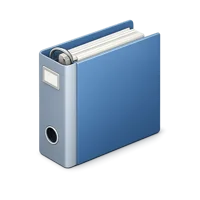 Binder isometric 3D icon for document storage, filing, school, and office organization