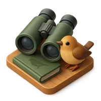 3D isometric icon of Bird Watching Binoculars