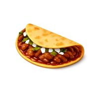 Birria Taco isometric 3D icon for Mexican food menus, restaurant apps, and culinary branding