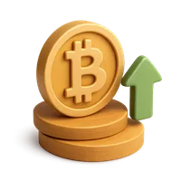3D isometric icon of Bitcoin