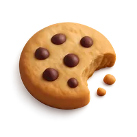 3D isometric icon of Bitten Cookie