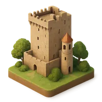 3D isometric icon of Blarney Castle
