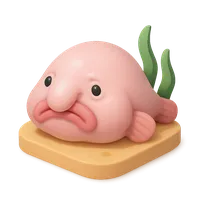 3D isometric icon of Blobfish