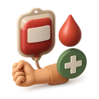3D isometric icon of Blood Donation