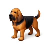 Bloodhound isometric 3D icon with classic hound features, suitable for pet and animal themed designs
