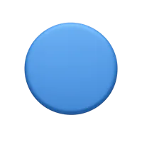 Blue circle front-facing 3D UI icon in a premium style, free to download for app and web interface design.