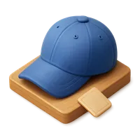 3D isometric icon of Blue Cap