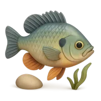3D isometric icon of Blue Gill
