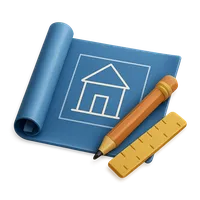 3D isometric icon of Blueprint