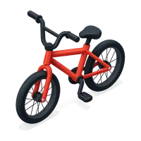 3D isometric icon of BMX Bike