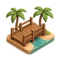 3D isometric icon of Boardwalk