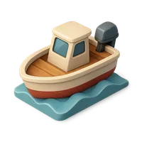 3D isometric icon of Boat