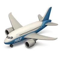 3D isometric icon of Boeing 787 Dreamliner
