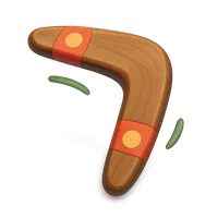 3D isometric icon of Boomerang