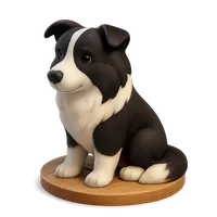 3D isometric icon of Border Collie