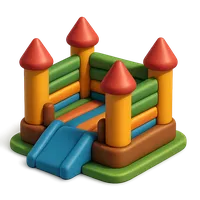 3D isometric icon of Bouncy castle