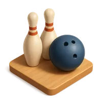 3D isometric icon of Bowling