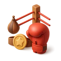 3D isometric icon of Boxing