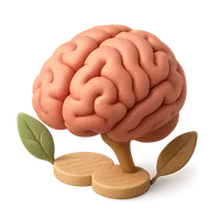 3D isometric icon of Brain