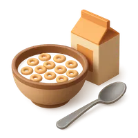 3D isometric icon of Breakfast cereal