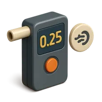 3D isometric icon of Breathalyzer