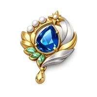 Isometric 3D brooch icon, free decorative jewelry accessory for fashion and style projects