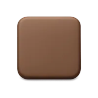 Brown square front-facing 3D UI icon in a premium non-isometric style, free to download