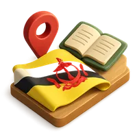 3D isometric icon of Brunei