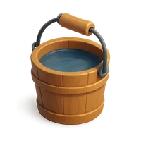 3D isometric icon of Bucket