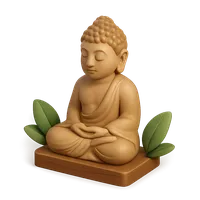 3D isometric icon of Buddha Statue