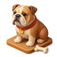 3D isometric icon of Bulldog
