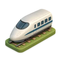 3D isometric icon of Bullet Train