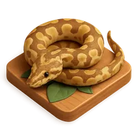 3D isometric icon of Burmese Python