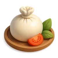 3D isometric icon of Burrata