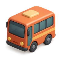 3D isometric icon of Bus