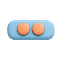 Button 3D icon in a premium front-facing style for UI design, apps, websites, and interface controls.