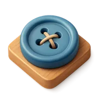 3D isometric icon of Button