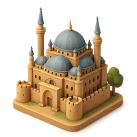 3D isometric icon of Cairo Citadel