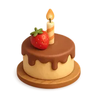 3D isometric icon of Cake