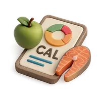 3D isometric icon of Calorie tracker