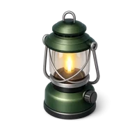 Isometric 3D camping lantern icon for outdoor, hiking, travel, and campsite themed designs