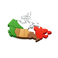 Canada isometric 3D icon for travel, geography, map, and country representation