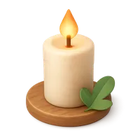 3D isometric icon of Candle