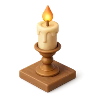 3D isometric icon of Candle Stick